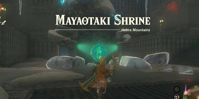 Link Standing At The Entrance Of Mayaotaki Shrine