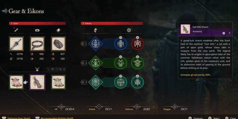 The Cait Sith Charm in Final Fantasy 16