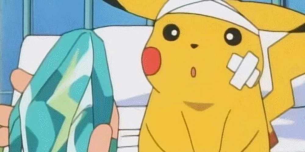 Pikachu Looking At A Thunder Stone