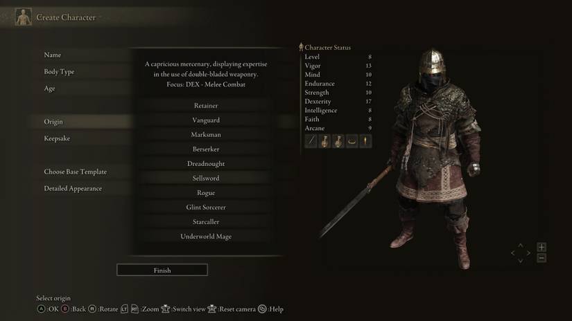 Elden Ring Convergence Mod All New Classes Sellsword