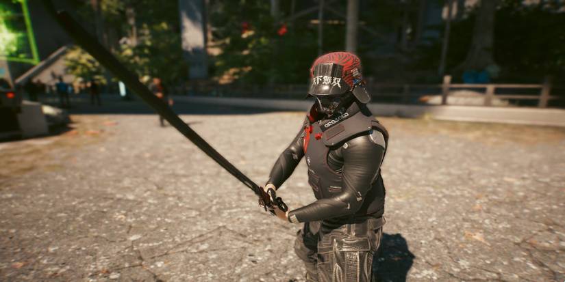 V with a regular katana in Cyberpunk 2077