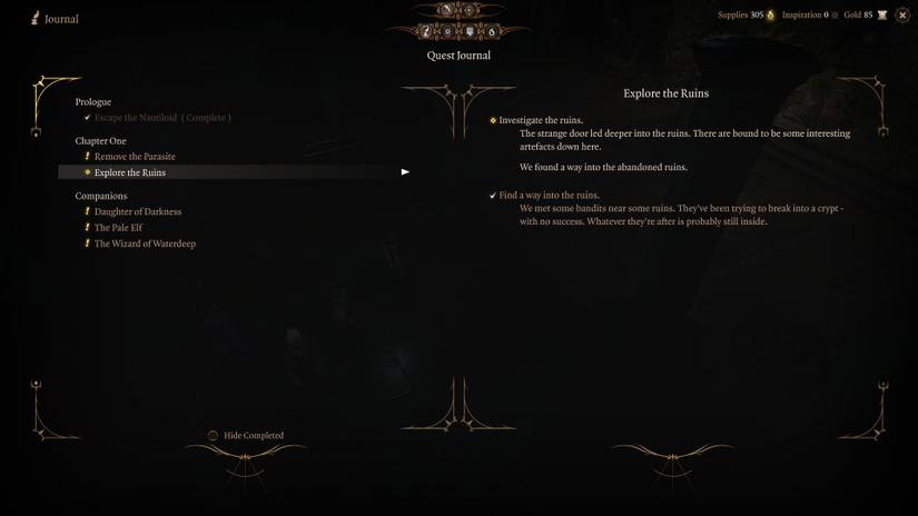 Baldurs Gate 3_Explore the Ruins Quest