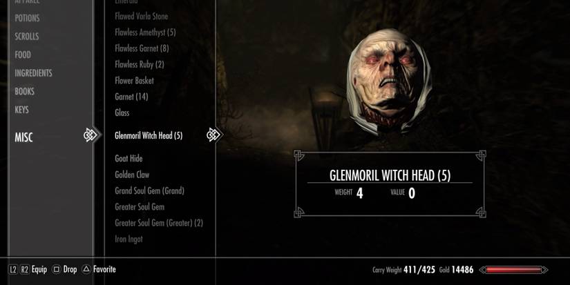 Glenmoril Witch Heads in Skyrim