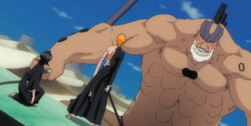 Ichigo And Rukia Encountering Yammy In His Resurrection Form