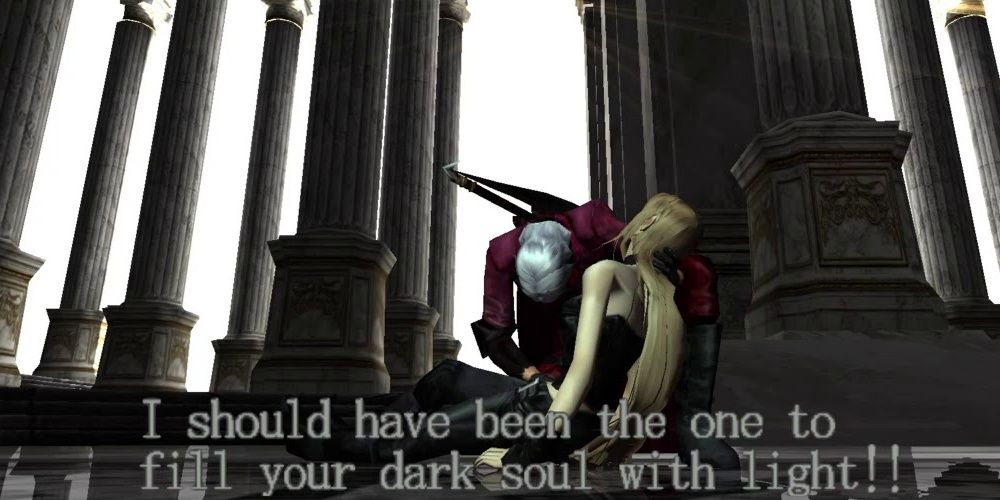 Dante Holding Trish In His Arms