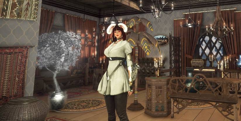 Character Standing In Her House