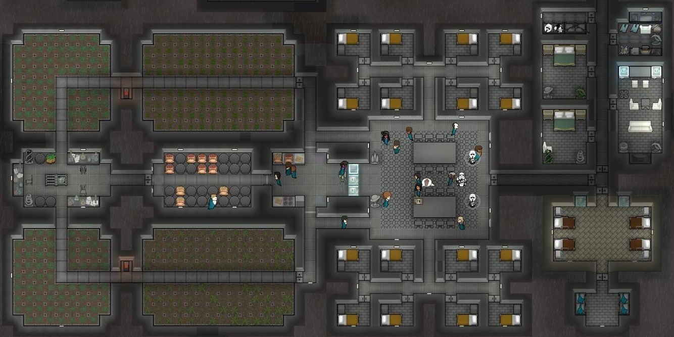 A huge prison in Rimworld