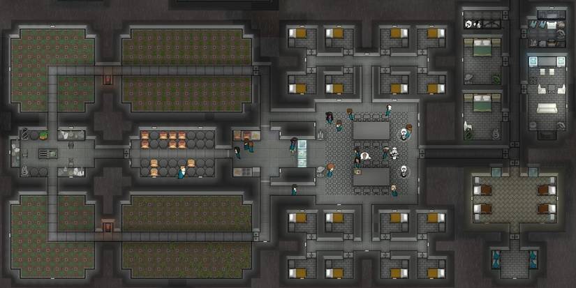A huge prison in Rimworld