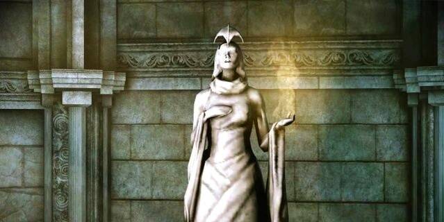 A statue of Andraste in Dragon Age: Origins