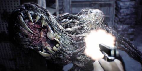 Clancy Fighting Off A Moulded In Resident Evil 7