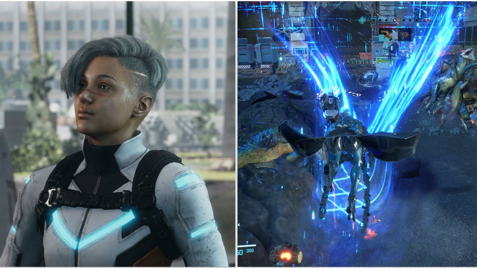 Ace and fighting dinosaurs in Exoprimal