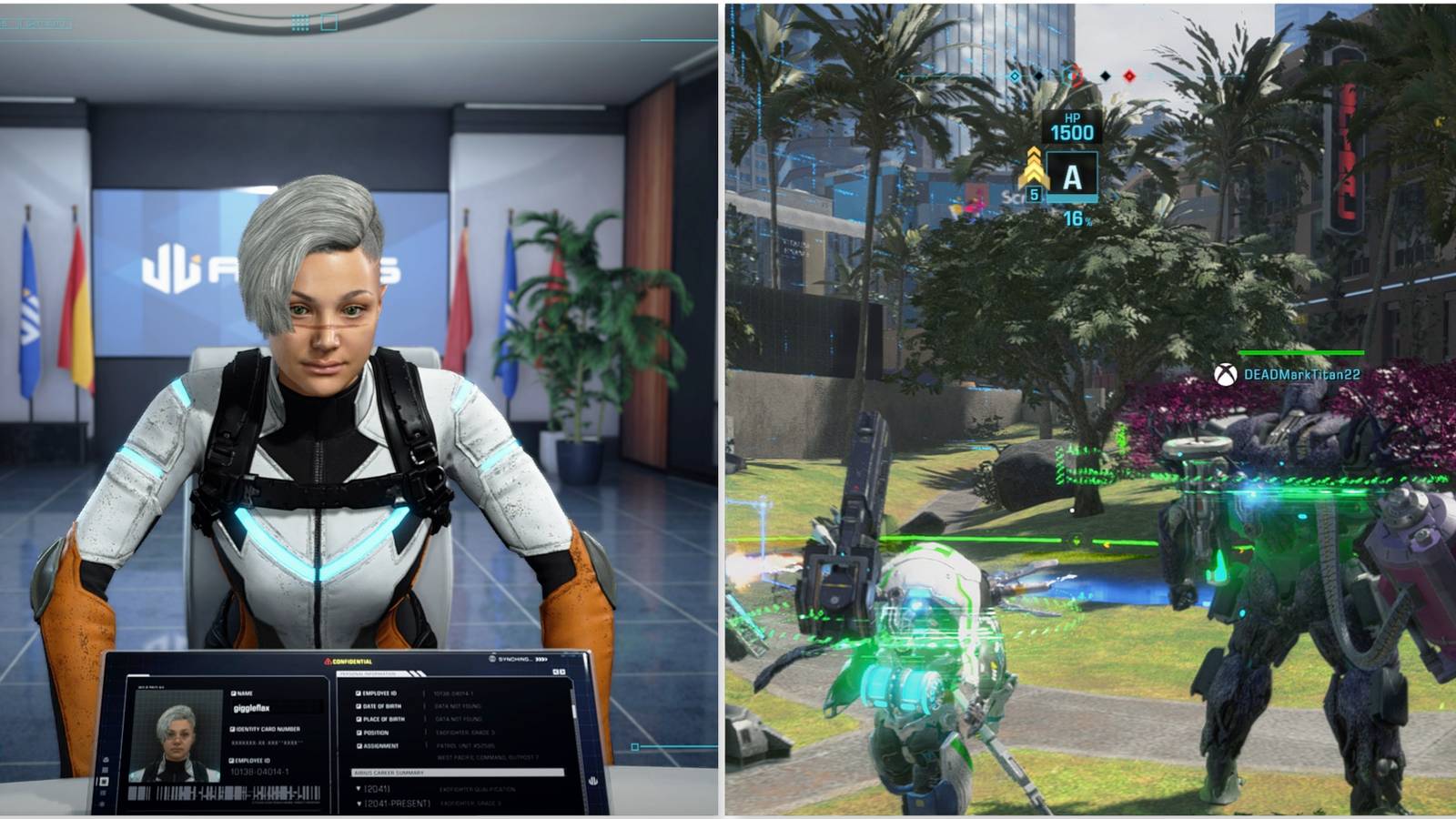 Ace and healing the party in Exoprimal