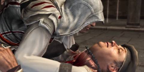 Ezio Assassinating Uberto Alberti in Assassin's Creed 2
