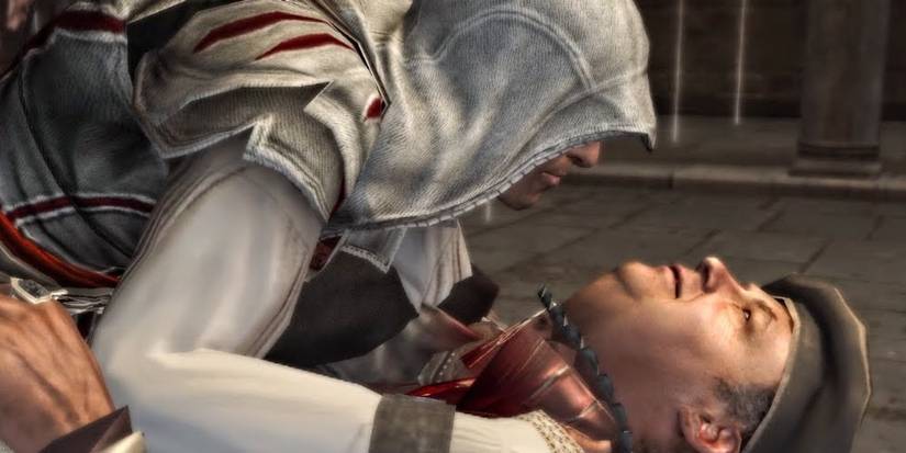 Ezio Assassinating Uberto Alberti in Assassin's Creed 2