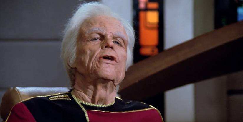 An elderly Admiral Jameson in TNG.