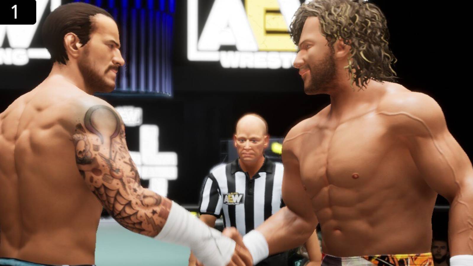 AEW Fight Forever CM Punk and Omega shaking hands