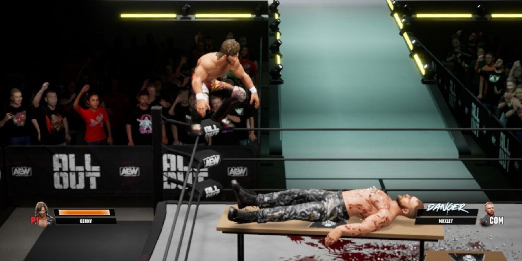 AEW Fight Forever Kenny ready to through the table