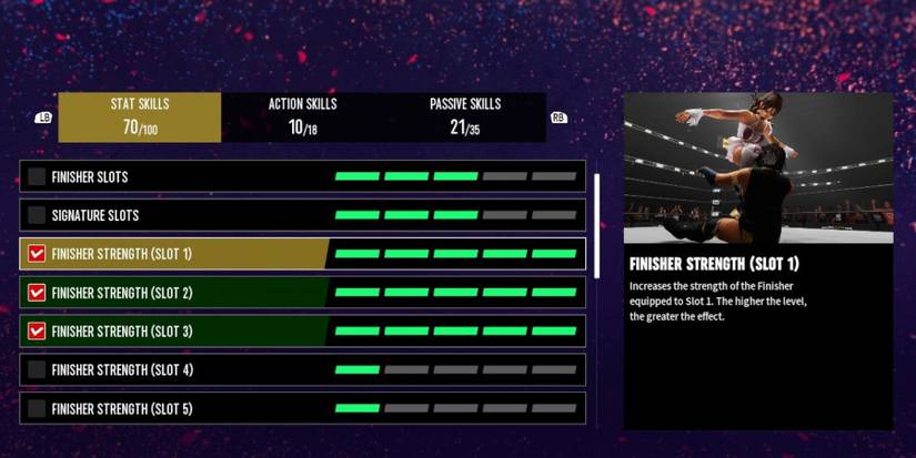 AEW Fight Forever Stat Skills