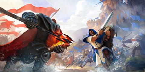 Warriors fighting in Albion Online 