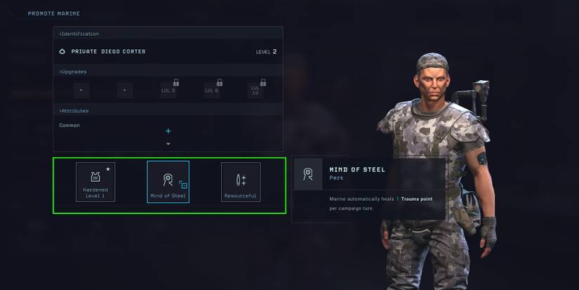 Aliens Dark Descent Marine Attributes
