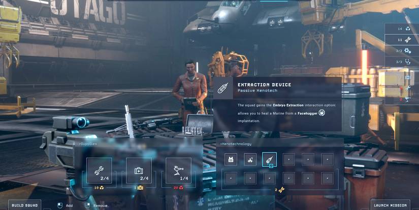 Aliens Dark Descent Xenotech Upgrades