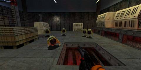 aliens fighting gordon freeman with a gun