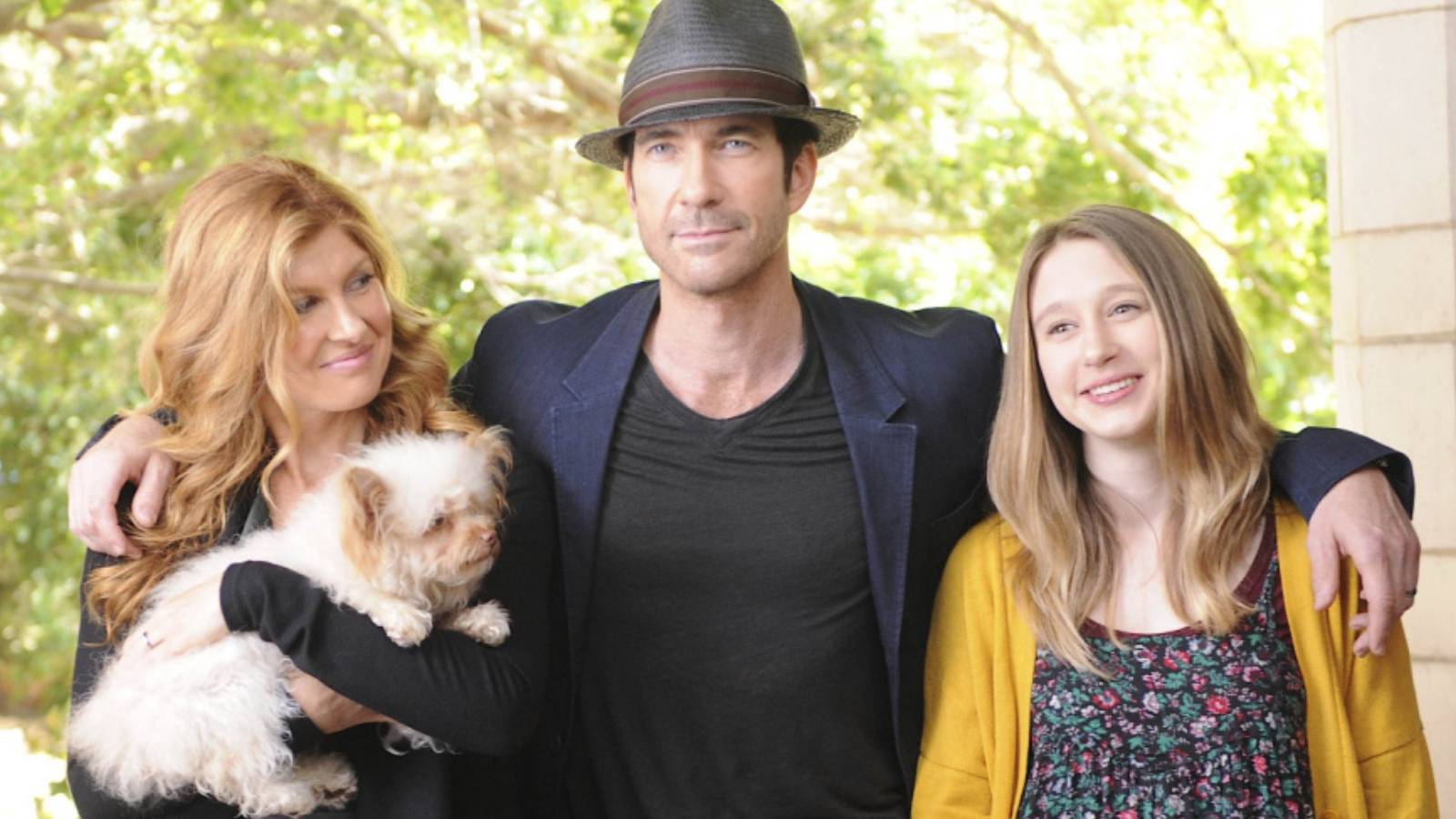 Vivien (Connie Britton), Ben (Dylan McDermott) and Violet (Taissa Farmiga) in American Horror Story Murder House