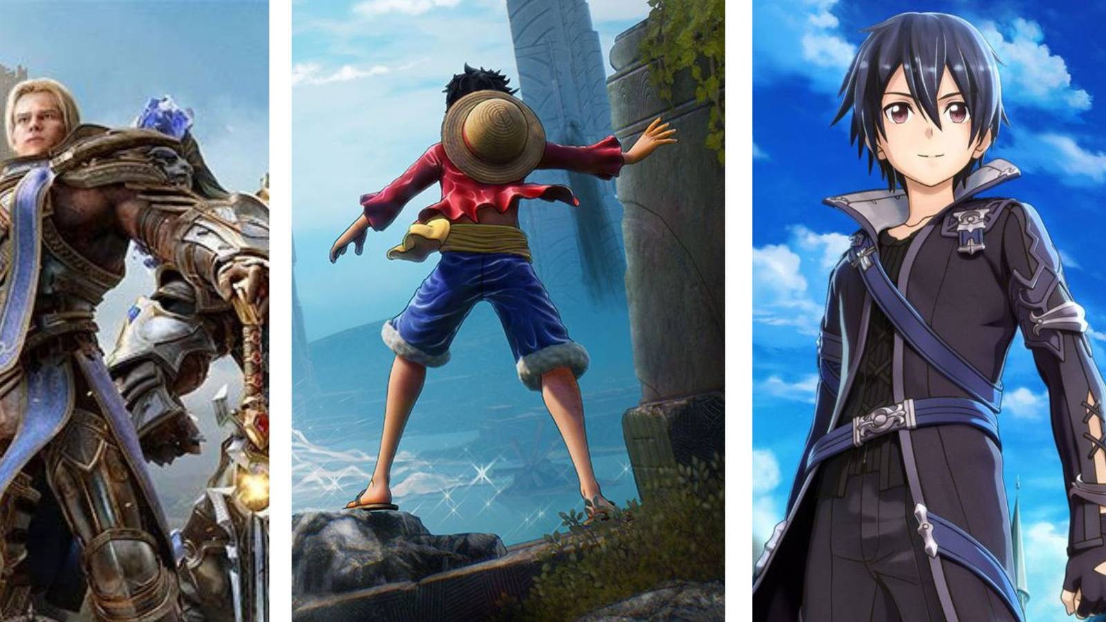 Anime MMORPGs Luffy Kirito World Of Warcraft