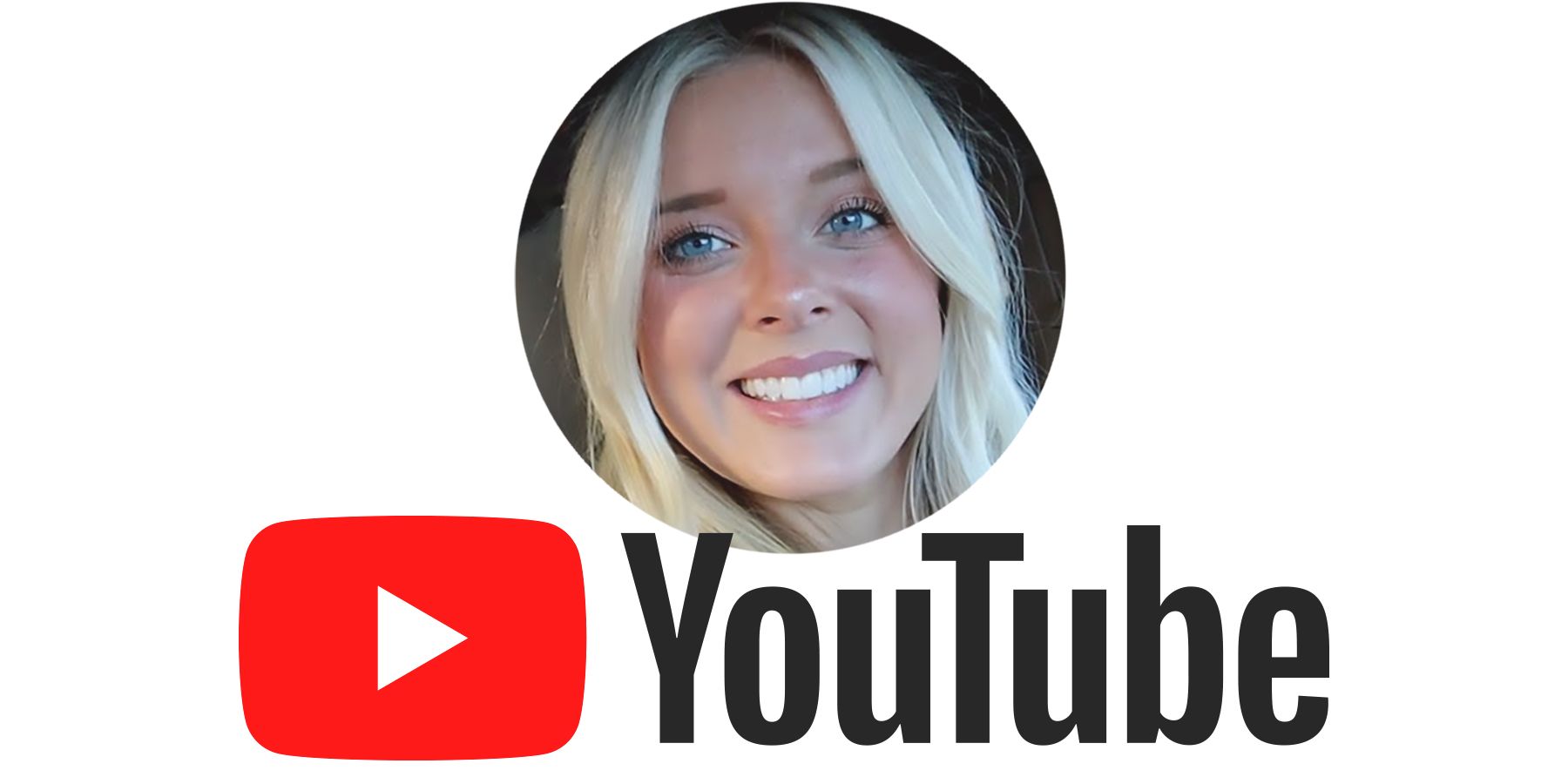 Annabelle Ham close-up above YouTube logo