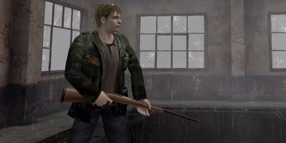 James holding A Rifle In Silent hill 2