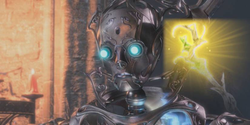 A construct with the staff of Arcane Blessing next to it in Baldur's Gate 3