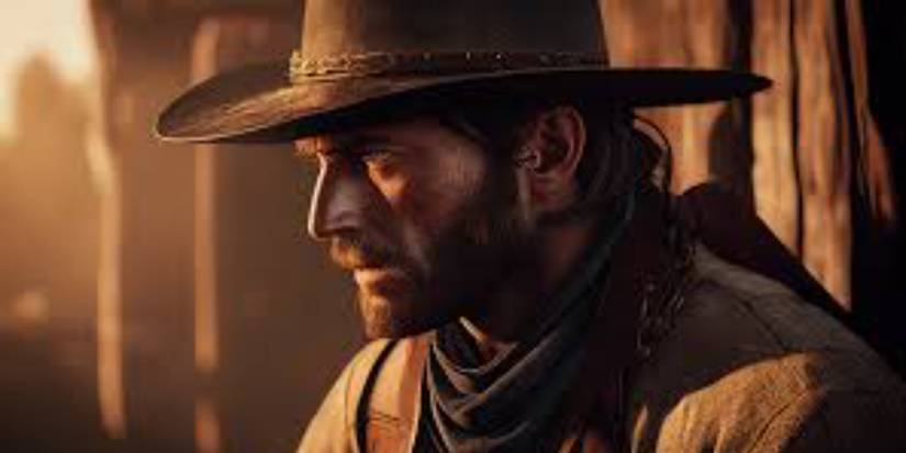 arthur morgan in a cowboy hat