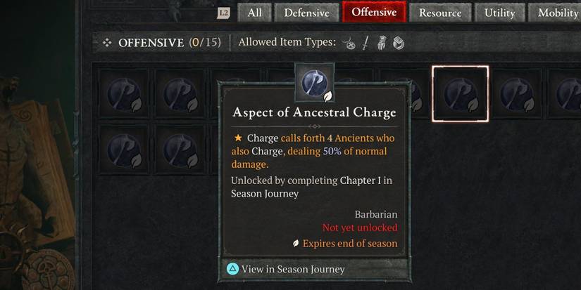The Aspect of Ancestral Charge in Diablo 4