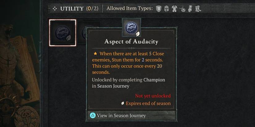 The Aspect of Audacity in Diablo 4