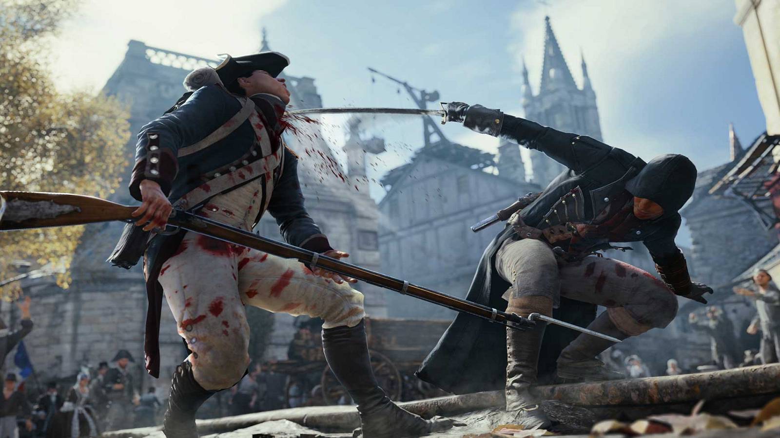 An Assassin's Creed Unity player shares a unique blend animation they randomly discover while exploring the streets of Paris.