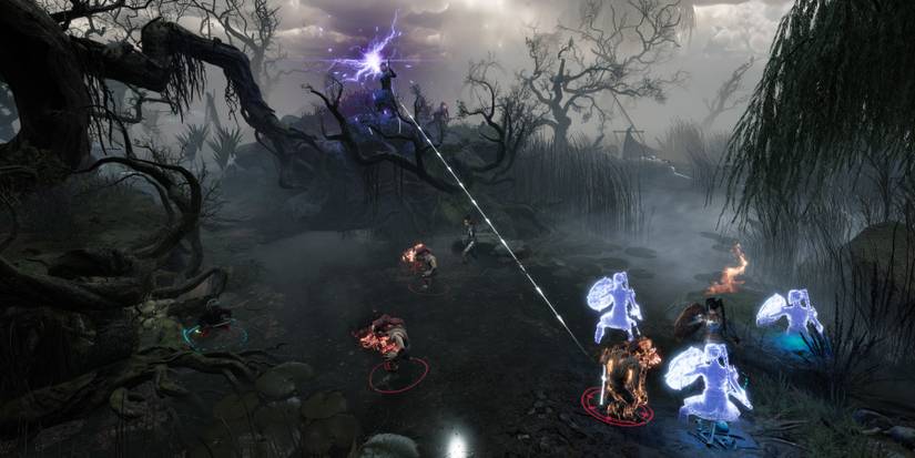 Baldur's Gate 3 attacking from high ground