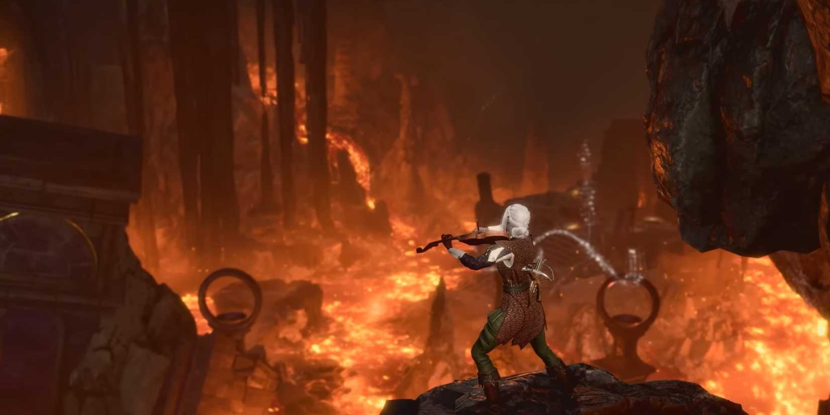 Baldur's Gate 3 Bard Performing in Hell