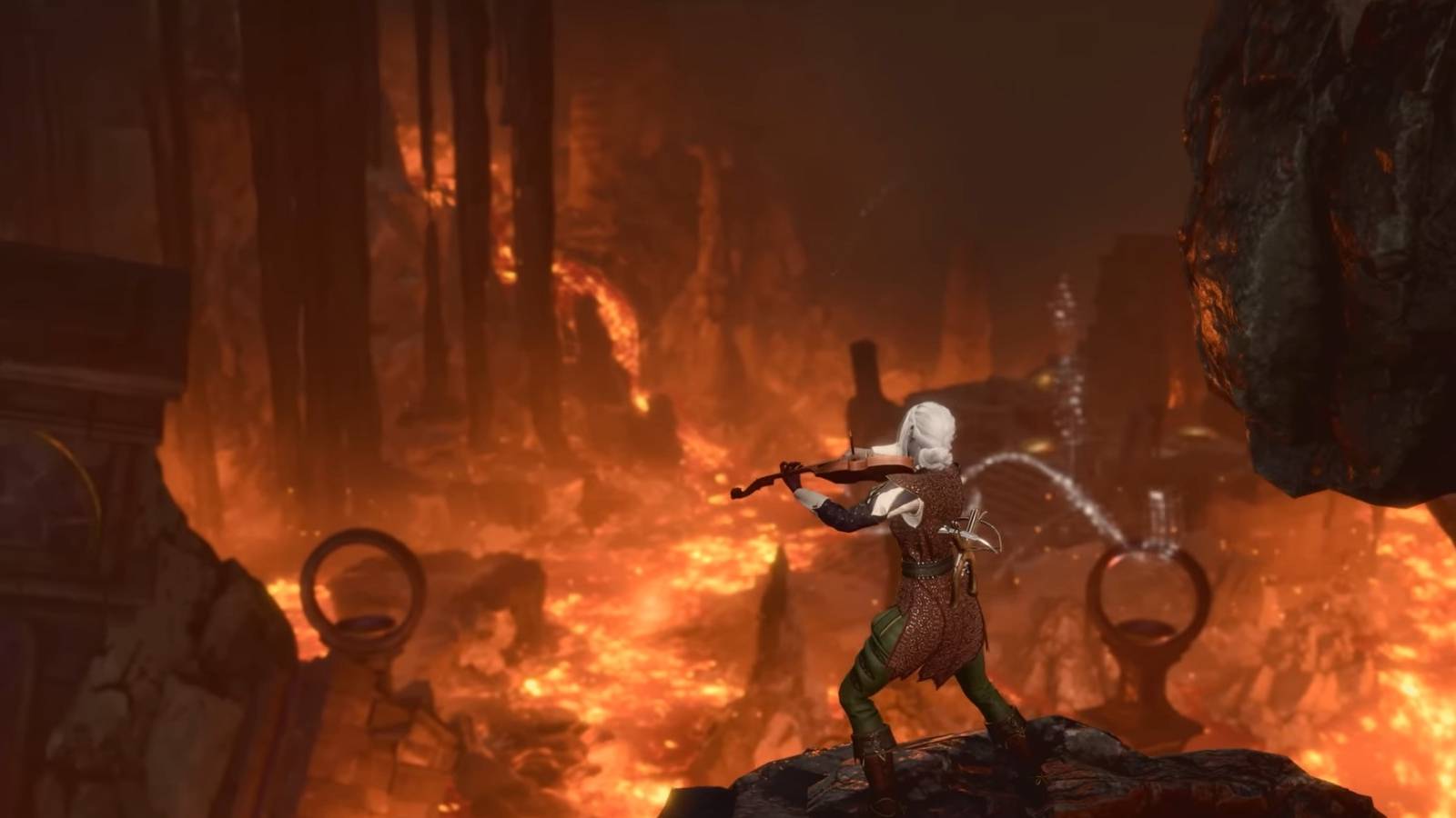Baldur's Gate 3 Bard Performing in Hell