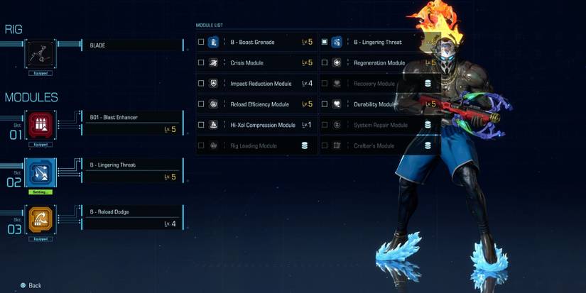 The list of best modules for the Barrage Exosuit in Exoprimal