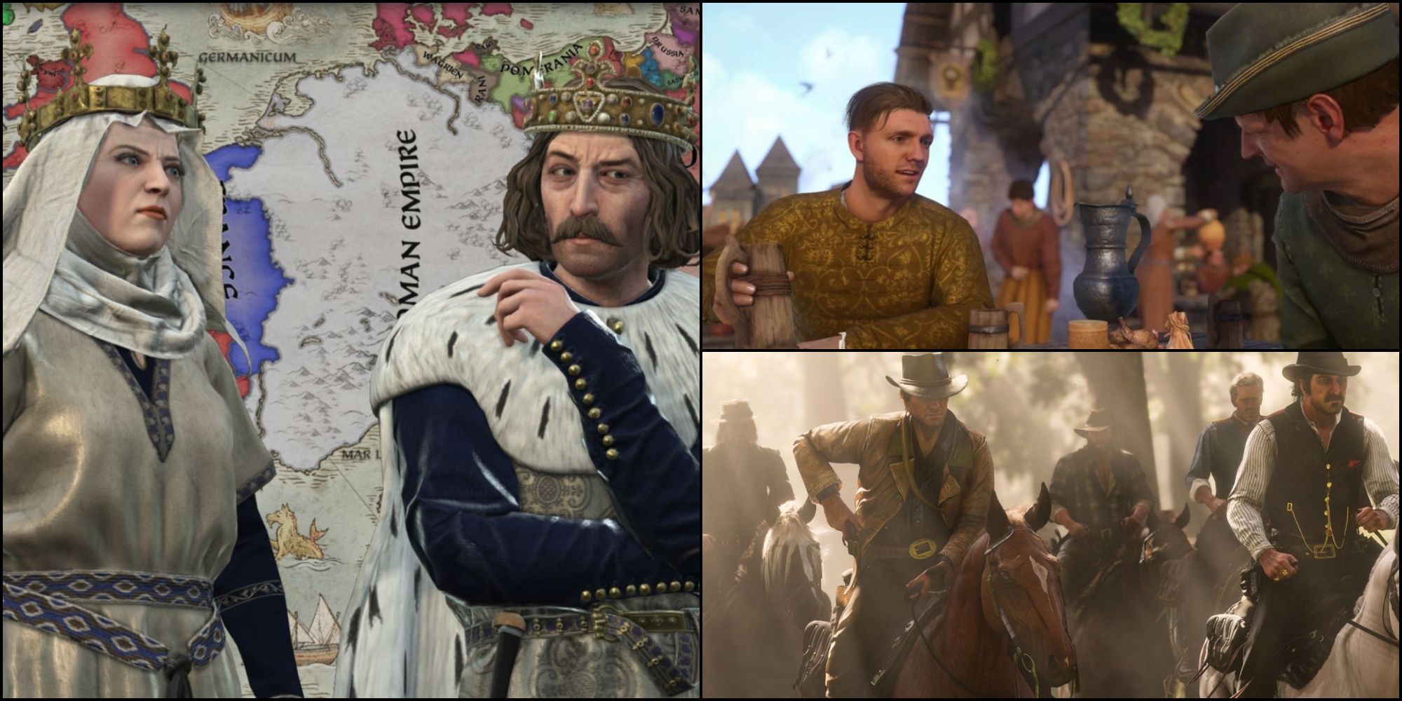 Best Games For Immersive Roleplay, Crusader Kings 3, Kingdom Come: Deliverance, Red Dead Redemption 2