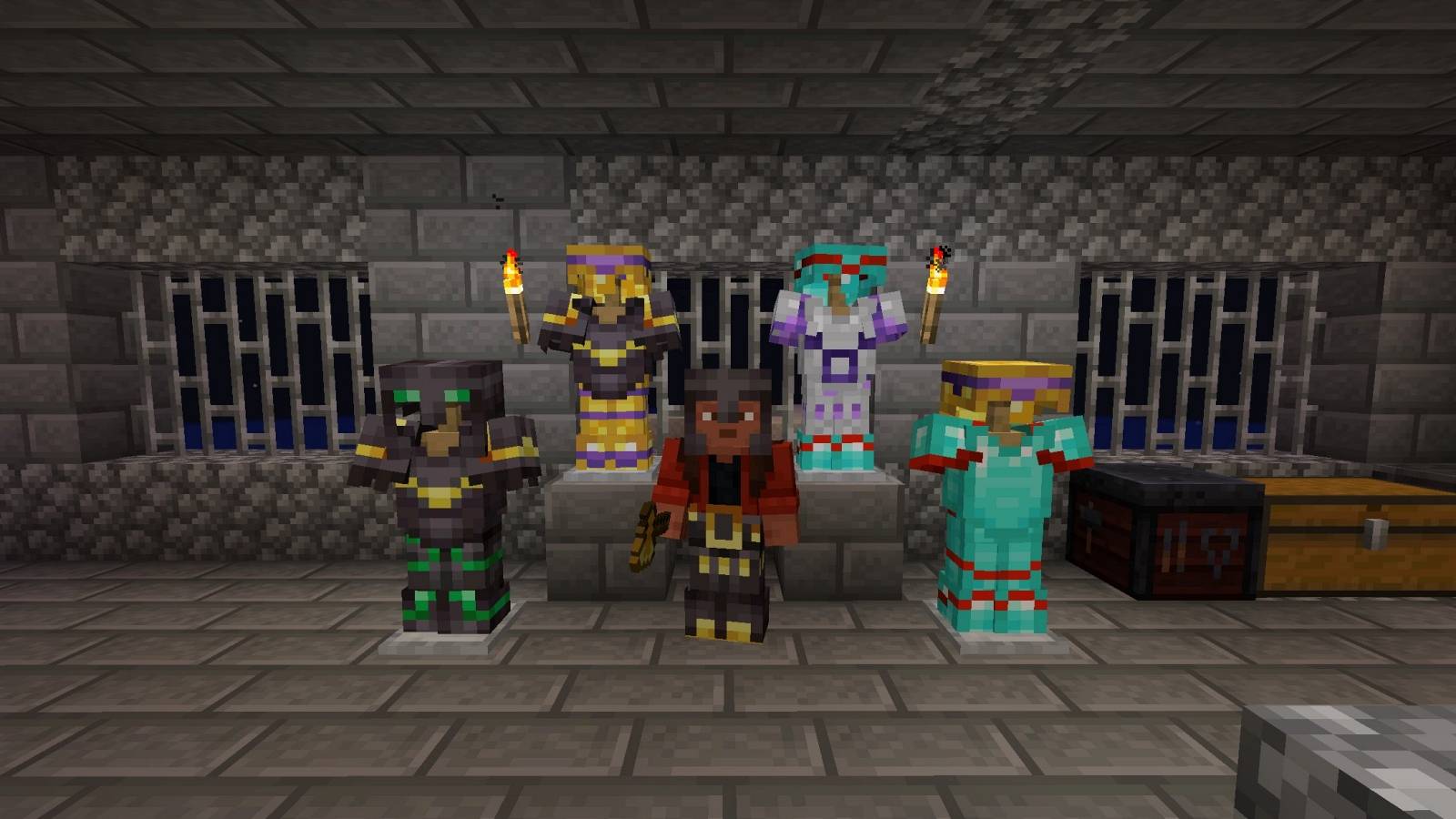 Minecraft Player Builds and Displays Every Armor Trim in the Game