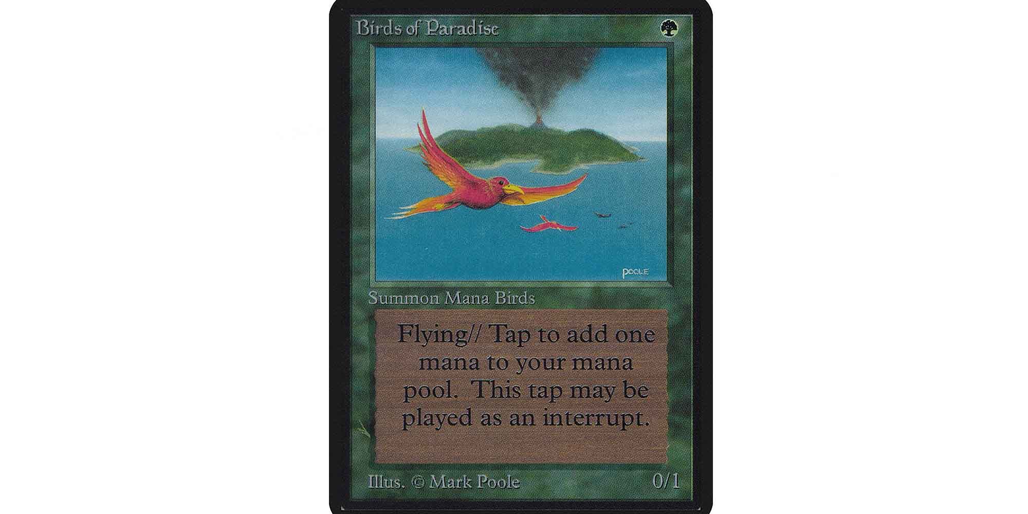 The Birds of Paradise Magic the Gathering Card from the Alpha set