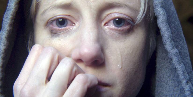 Mia crying in the Black Mirror episode Crocodile