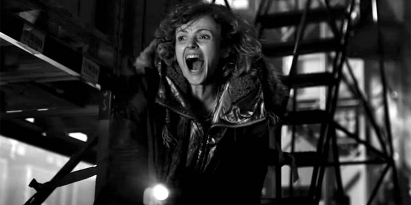 Bella (Maxine Peake) screaming in Black Mirror episode Metalhead