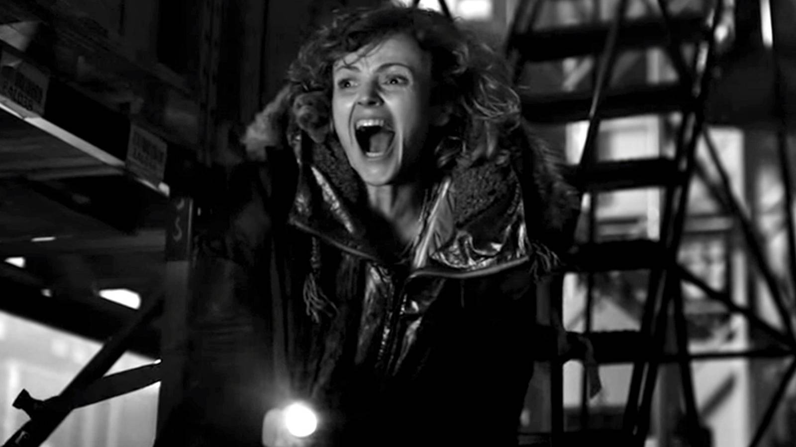 Bella (Maxine Peake) screaming in Black Mirror episode Metalhead