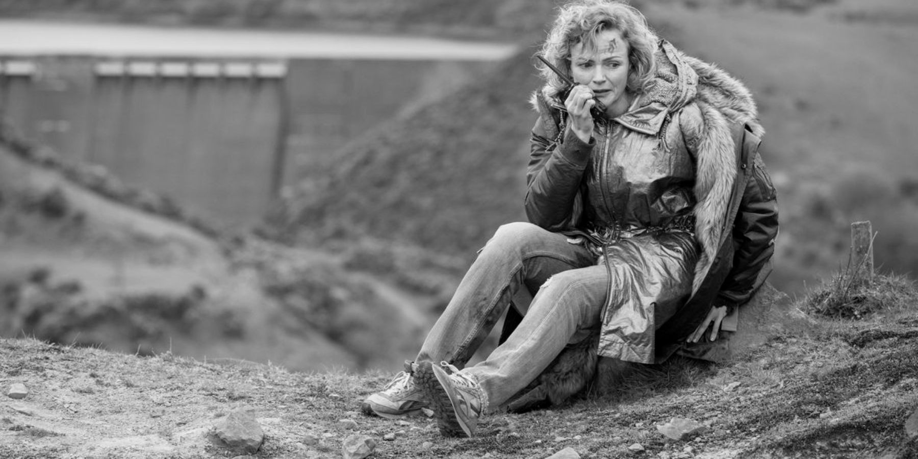 Bella (Maxine Peake) in Black Mirror episode Metalhead