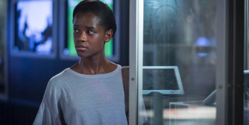 Nish (Letitia Wright) in the Black Museum episode of Black Mirror