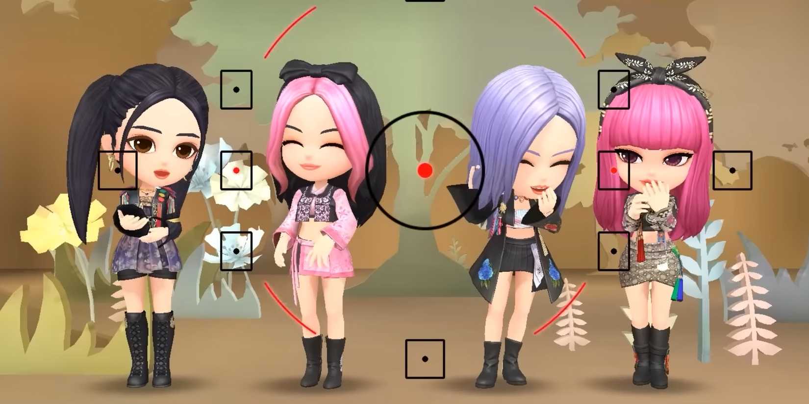 Photoshoot mode with chibi Blackpink