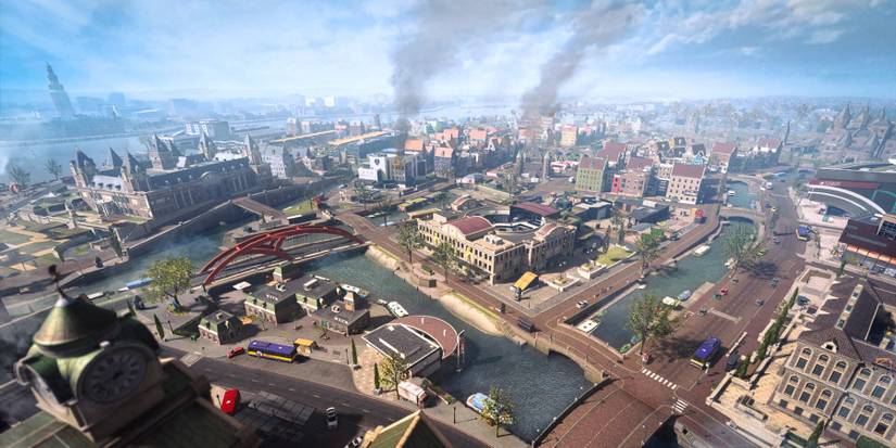 call of duty warzone vondel map aerial shot