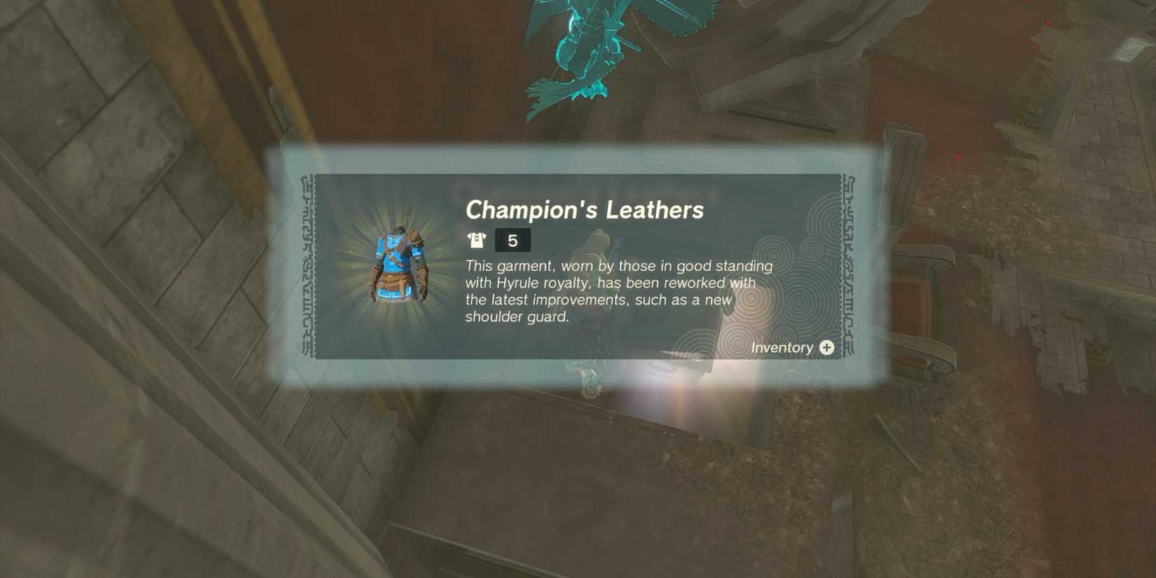 Link acquiring Champion's Leathers in The Legend of Zelda Tears of the Kingdom